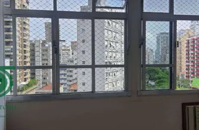 'apartamento sala-living, tipo quarto e sala à venda no melhor local da ponta da praia - santos