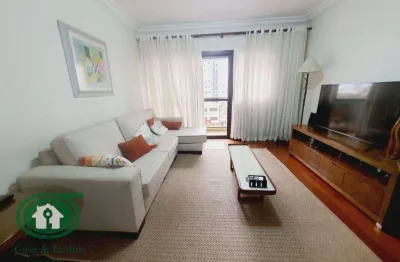 Aluga apartamento mobiliado 3 dormitorios, 2 vagas garagem, bairro pompeia - santos