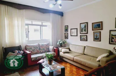 Apartamento com 3 dormitórios à venda, 125 m² - josé menino - santos/sp