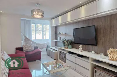 Apartamento frente mar 3 dormitórios à venda, 121 m²  - boqueirão - santos/sp