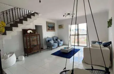 Cobertura duplex com 245m² | 5 dormitórios (2 suítes) | 2 vagas | piscina privativa à venda no bairro aparecida, santos/sp