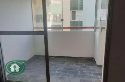 Aluga apartamento 01 dormitorio - prédio c/ piscina, academia e salão de festas e garagem demarcada - santos