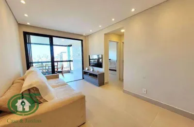 Apartamento  varanda gourmet 2 dormitórios à venda, 82 m² - aparecida - santos/sp