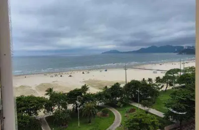 Apartamento 1 dormitório para locação  prédio frente ao mar no gonzaga | santos/sp.