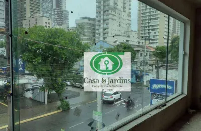 Sala para alugar, 110 m² por r$ 5.400,00/mês - gonzaga - santos/sp