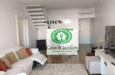 Cobertura com 3 dormitórios à venda, 311 m²  - ponta da praia - santos/sp
