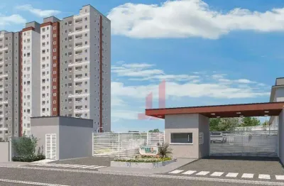 Apartamento com 2 dormitórios à venda, 48 m² por R$ 185.000,00 - Caguaçu - Sorocaba/SP