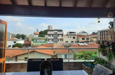 Cobertura com 2 dormitórios à venda, 110 m² por r$ 528.000,00 - vila scarpelli - santo andré/sp