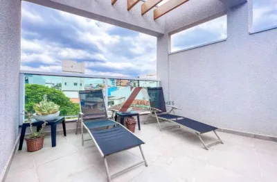 Cobertura com 2 dormitórios à venda, 88 m² por r$ 380.000,00 - vila guarani - santo andré/sp