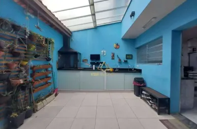 Sobrado com 3 dormitórios à venda, 111 m² por r$ 520.000,00 - vila scarpelli - santo andré/sp