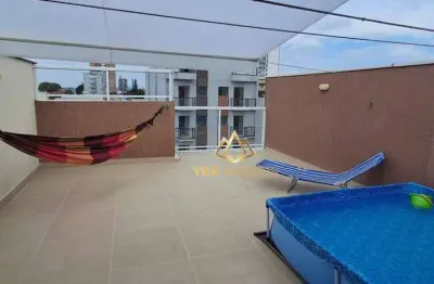 Cobertura com 2 dormitórios à venda, 110 m² por r$ 679.000,00 - campestre - santo andré/sp