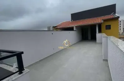 Cobertura com 2 dormitórios, 92 m² - venda por r$ 530.000,00 ou aluguel por r$ 2.800,00/mês - vila são pedro - santo andré/sp