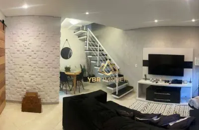 Lindo sobrado camilópolis santo andré + planejados 123m² 4 vagas 3 dorms 1 suite + área gourmet r$ 580.000,00