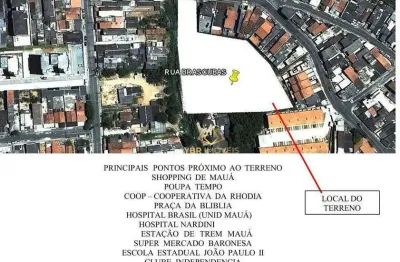 Terreno à venda, 6573 m² por r$ 10.000.000 - vila bocaina - mauá/sp