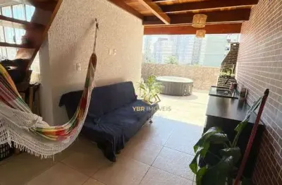 Cobertura com 3 dormitórios para alugar, 100 m² por r$ 3.476,70/mês - vila floresta - santo andré/sp