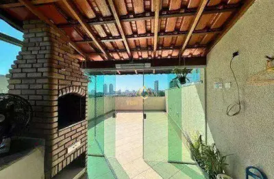 Cobertura com 3 dormitórios à venda, 134 m² por r$ 615.000,00 - vila pires - santo andré/sp