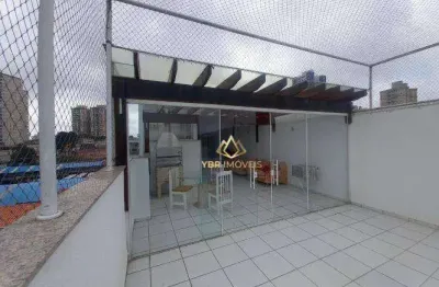 Cobertura com 2 dormitórios à venda, 100 m² por r$ 408.000 - vila alzira - santo andré/sp
