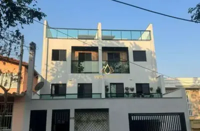 Cobertura com 2 dormitórios para alugar, 88 m² por r$ 2.800/mês - vila pires - santo andré/sp