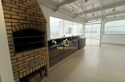 Cobertura com 3 dormitórios para alugar, 250 m² por r$ 10.653/mês - vila scarpelli - santo andré/sp