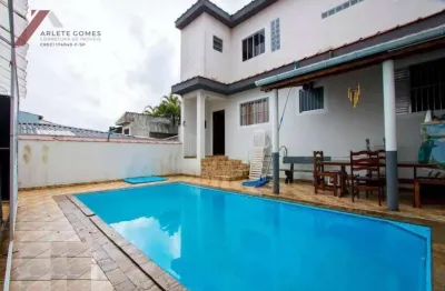 Imóvel com duas casas e piscina, à venda, 224 m² por r$ 900.000 - parque novo oratório - santo andré/sp