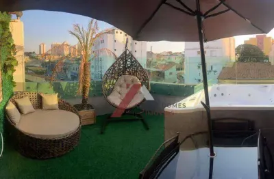 Cobertura com 3 dormitórios à venda, 116 m² por r$ 583.000,00 - parque são vicente - mauá/sp