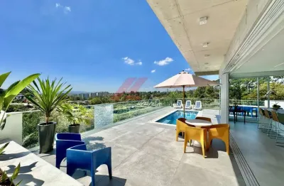 Imponente casa de 7 quartos e 7 suítes em condomínio de luxo em cotia-sp, no bairro palos verdes. agende sua visita!