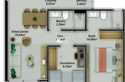 Apartamento com 2 quartos à venda na rua pascoal simone, --, coqueiros, florianópolis por r$ 1.075.883