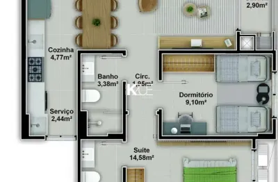 Apartamento com 2 quartos à venda na rua pascoal simone, --, coqueiros, florianópolis por r$ 997.547