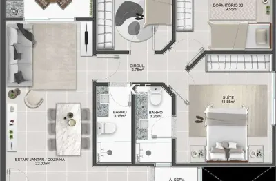 Apartamento com 3 quartos à venda na rua joão meirelles, --, abraão, florianópolis por r$ 1.014.000