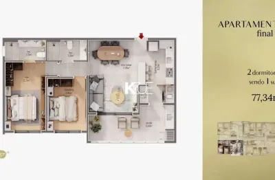 Apartamento com 2 quartos à venda na rua sérgio gil, --, balneário, florianópolis por r$ 933.330