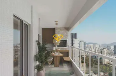 Apartamento com 2 suítes no bairro embaré em santos com lazer