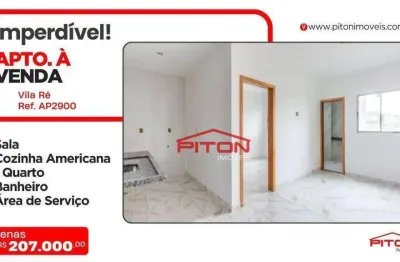 Apartamento com 1 quarto à venda na Rua Guaranésia, 104, Vila Ré, São Paulo