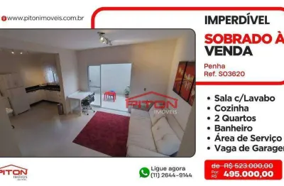 Casa em condomínio fechado com 2 quartos à venda na Rua Moliterno, 188, Penha, São Paulo
