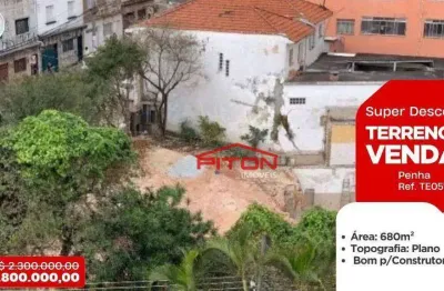 Terreno à venda na Rua Frei Germano, 50, Penha, São Paulo
