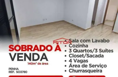 Casa com 3 quartos à venda na Rua São Demétrio, 215, Penha, São Paulo