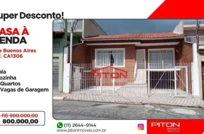 Casa com 5 dormitórios à venda, 200 m² por r$ 800.000,00 - vila buenos aires - são paulo/sp