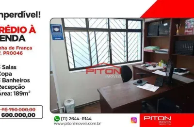Prédio à venda, 189 m² por r$ 600.000,00 - penha - são paulo/sp