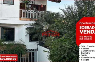 Casa com 3 quartos à venda na Rua Plínio de Carvalho, 247, Vila Matilde, São Paulo