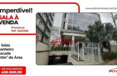 Sala comercial com 2 salas à venda na Rua Oscar Freire, 2617, Pinheiros, São Paulo