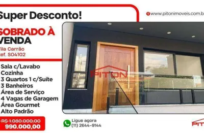 Casa com 3 quartos à venda na Rua Dentista Barreto, 844, Vila Carrão, São Paulo