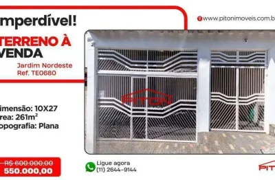 Terreno à venda na Rua Cláudio Ptolomeu, 525, Jardim Nordeste, São Paulo