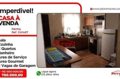 Casa com 3 quartos à venda na Rua Doutor João Augusto de Assunção, 207, Penha, São Paulo