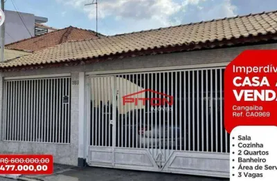 Casa com 2 quartos à venda na Rua Abaitara, 359, Cangaíba, São Paulo