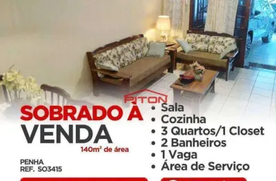 Casa com 3 quartos à venda na Travessa Ascendino Lisboa, 21, Penha, São Paulo