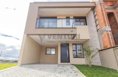 Casa em condomínio fechado com 3 quartos à venda na rua manoel martins, 905, costeira, são josé dos pinhais, 141 m2 por r$ 849.000