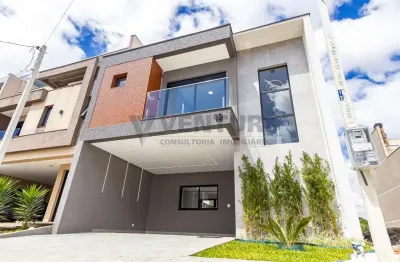 Casa em condomínio fechado com 3 quartos à venda na rua regina stuzinski ramos, 40, costeira, são josé dos pinhais por r$ 929.000