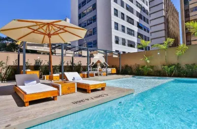 Flat à venda em campinas, cambuí, com 1 suíte, com 27 m², hotel radisson red