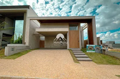 Casa à venda em paulínia, parque brasil 500, com 3 suítes, com 262.74 m², santorini residencial club