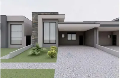 Casa térrea em construção com 3 suítes à venda em condomínio de paulínia/sp.