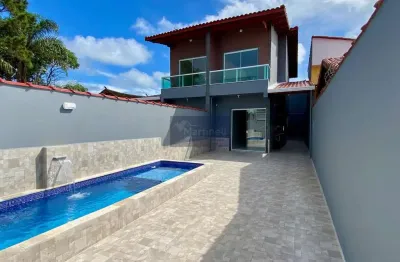 Casa à venda em mongaguá-sp, jardim maraba: 2 quartos, 1 suíte, 3 vagas de garagem - 80,61m² de área!